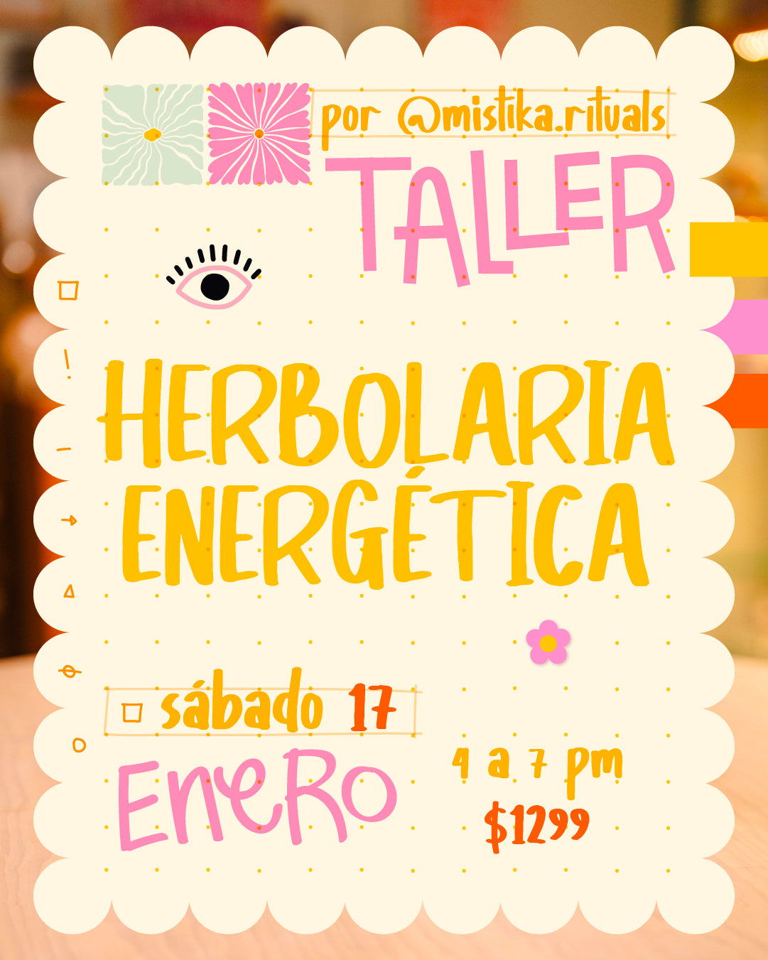 TALLER: HERBOLARIA ENERGÉTICA 17 DE ENERO
