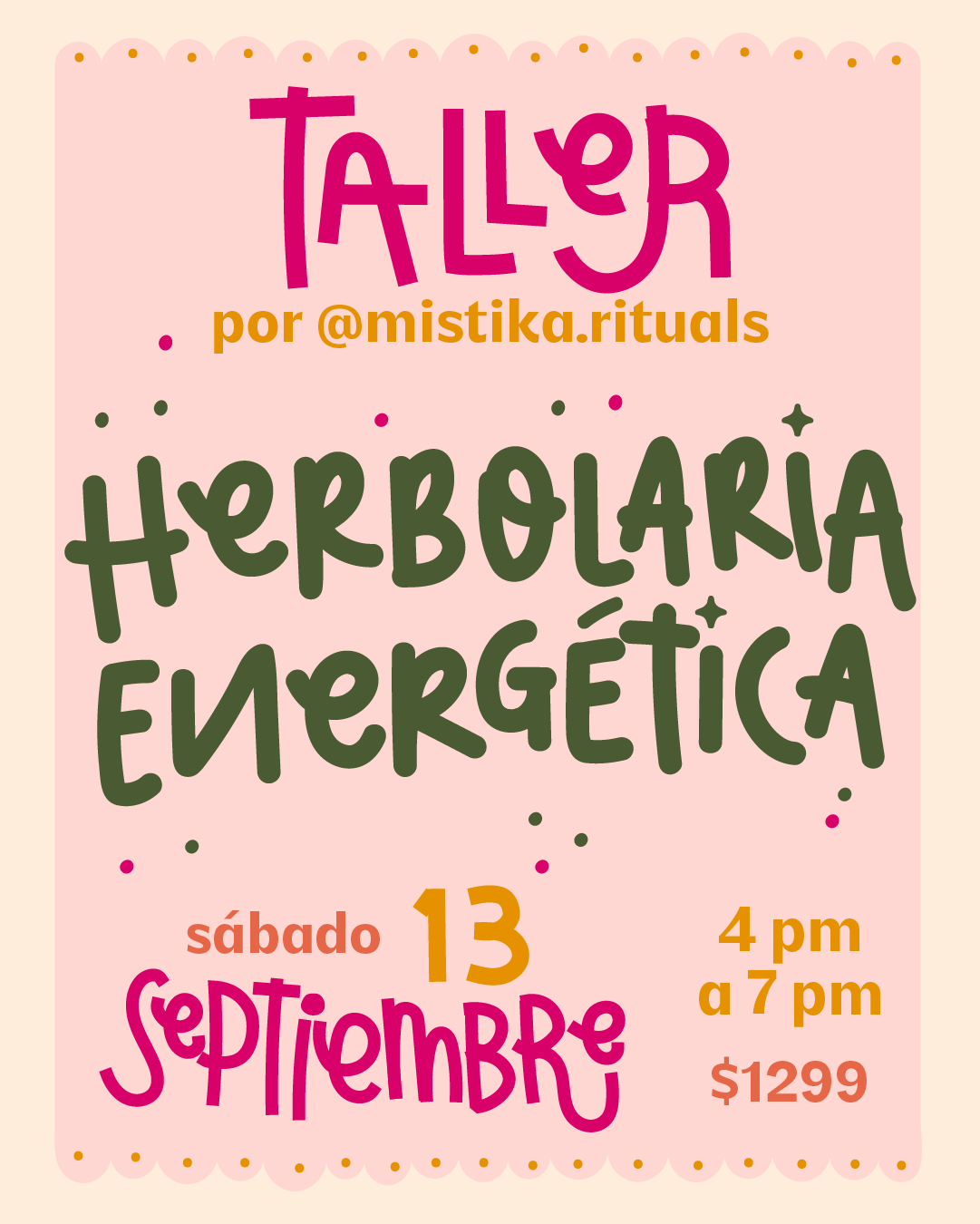 TALLER - HERBOLARIA ENERGÉTICA SÁBADO 13