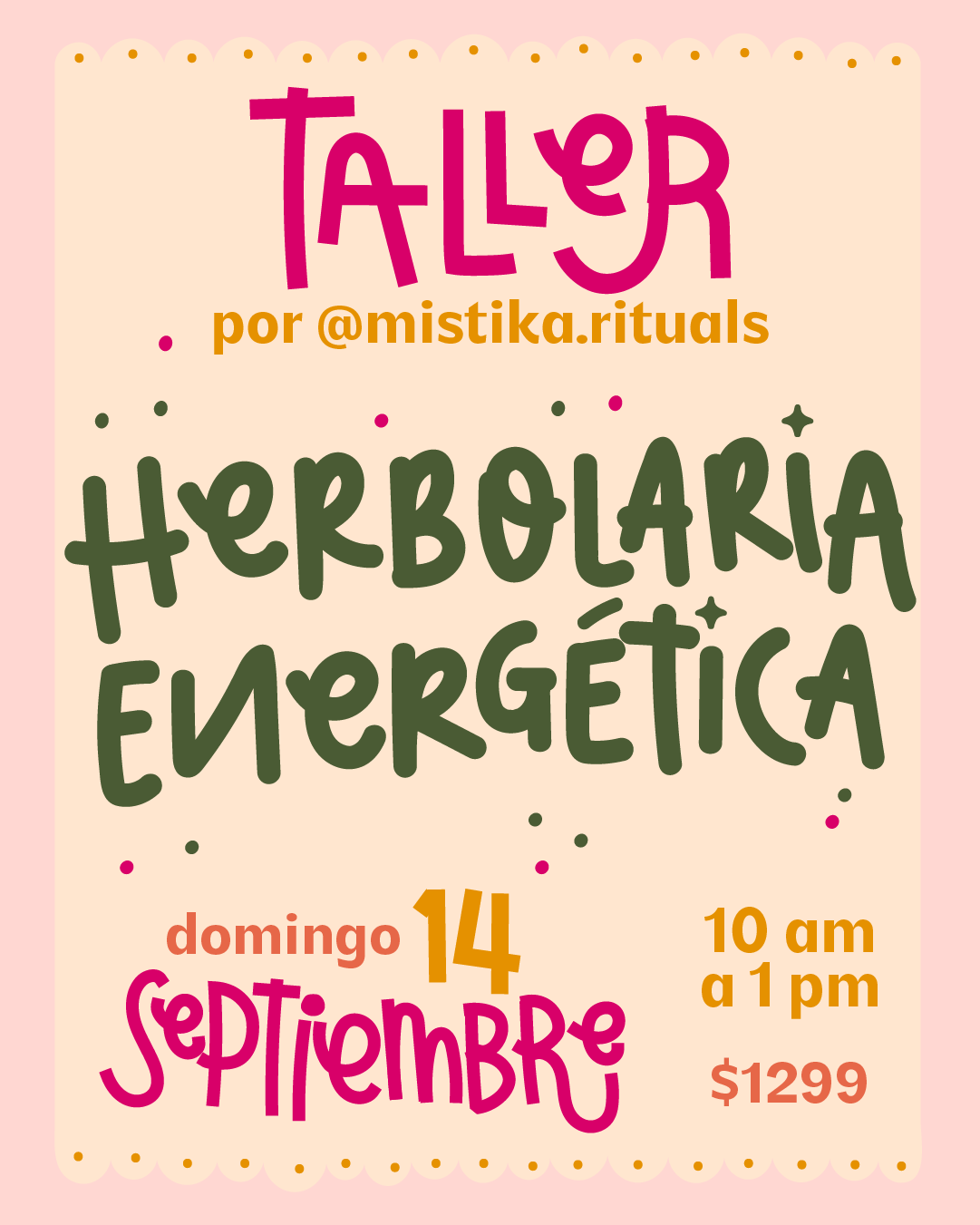 TALLER - HERBOLARIA ENERGÉTICA DOMINGO 14