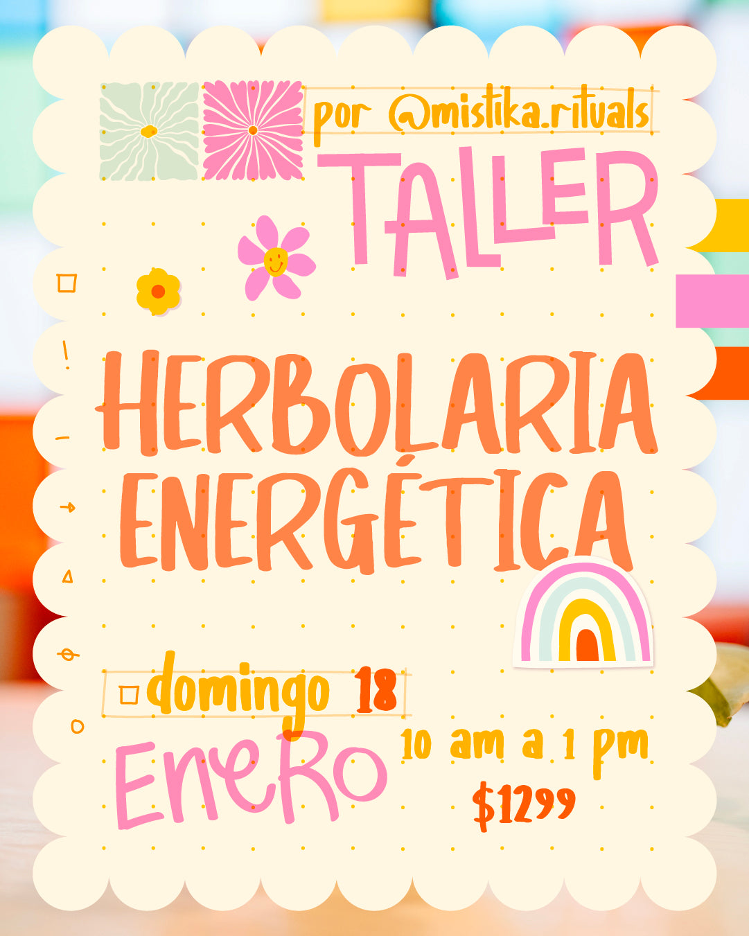 TALLER: HERBOLARIA ENERGÉTICA 18 DE ENERO
