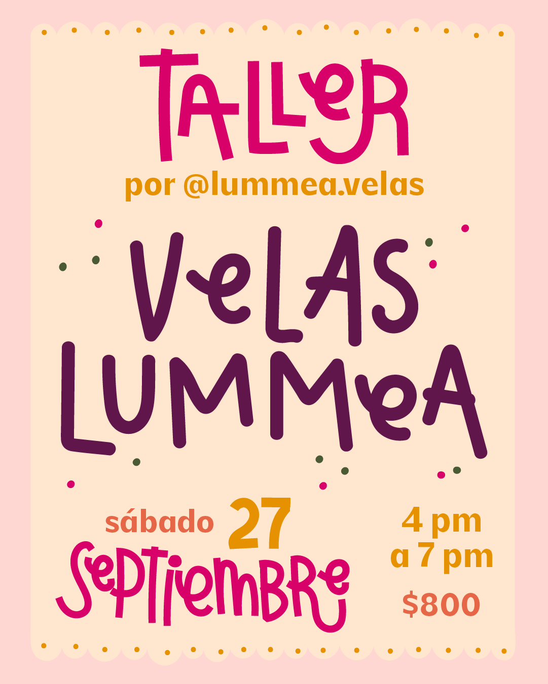 TALLER - VELAS LUMMEA